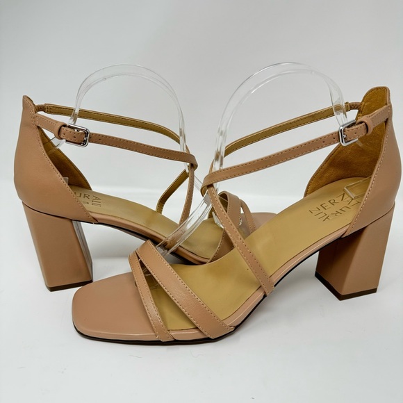 Naturalizer‎ Tiff Ankle Strap Sandal Crème Brûlée Size 11 Neutral Strappy Heel - Picture 1 of 10